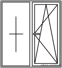 Неликвидное двухстворчатое окно Rehau 1220х1530
